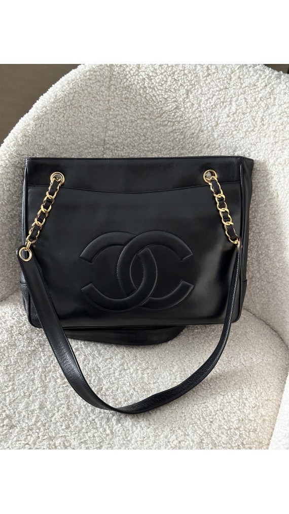 Vintage Chanel Tote Bag Lammeskinn