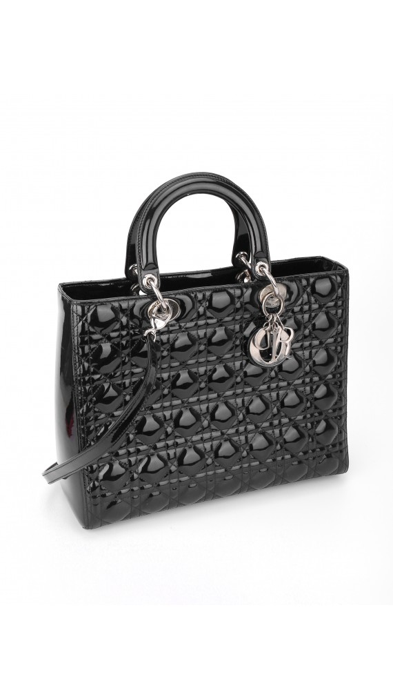 Lady Dior Patent Shoulder Bag Size Large