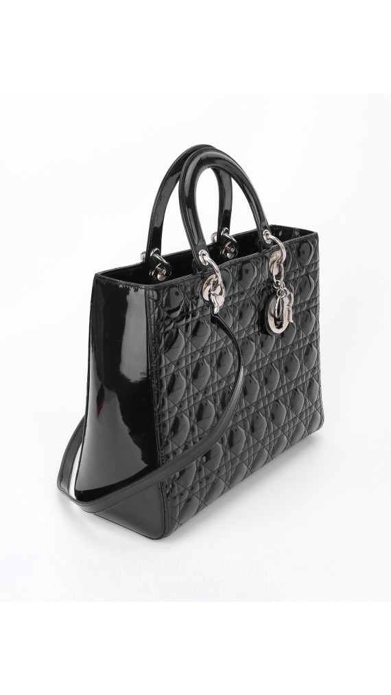 Lady Dior Patent Shoulder Bag Size Large