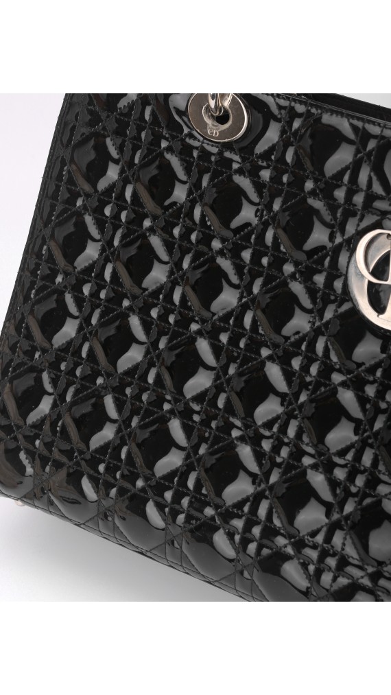 Lady Dior Patent Shoulder Bag Size Large