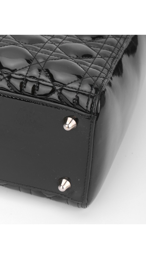 Lady Dior Patent Shoulder Bag Size Large