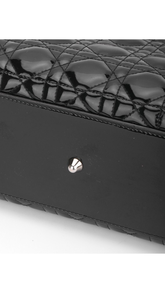 Lady Dior Patent Shoulder Bag Size Large