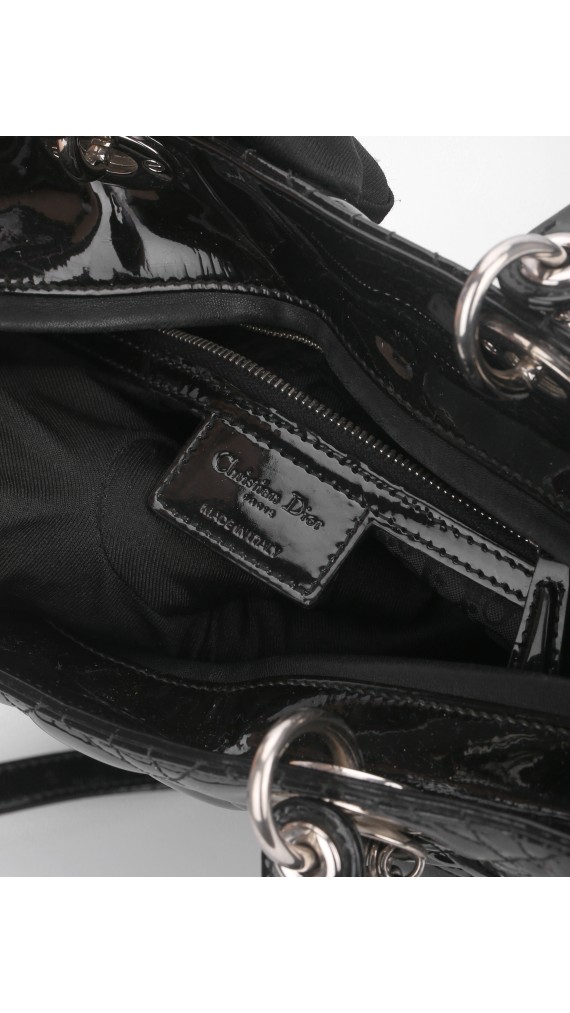Lady Dior Patent Shoulder Bag Size Large
