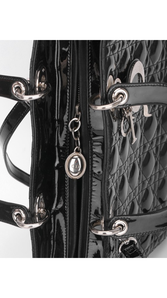 Lady Dior Patent Shoulder Bag Size Large