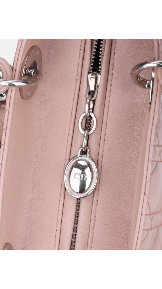 Lady Dior Lammeskinn Cannage Medium Beige