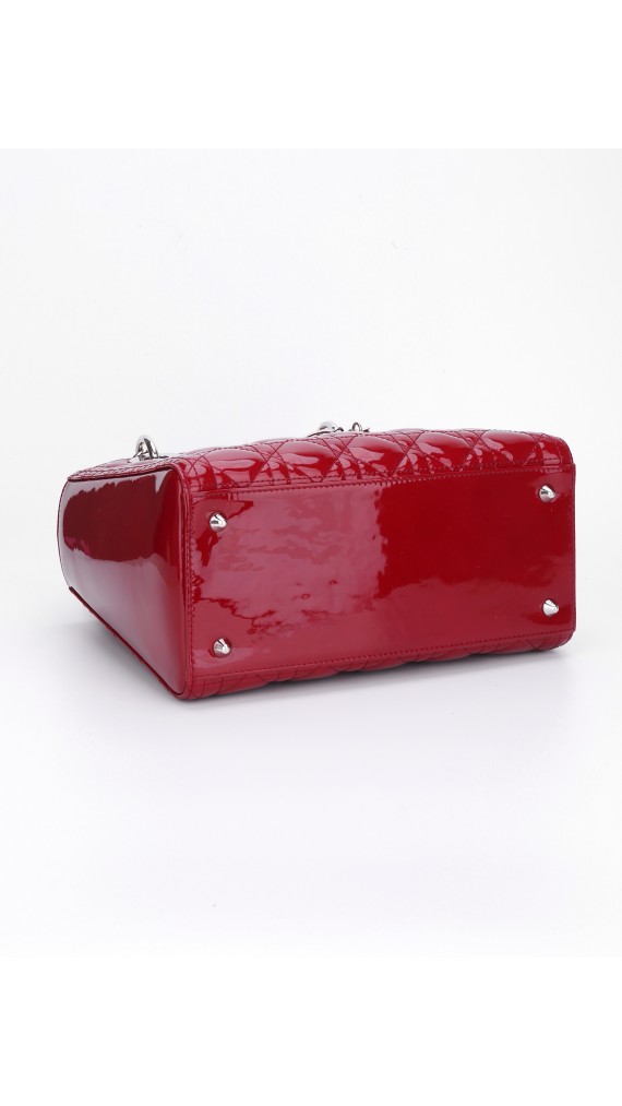 Lady Dior Patent Shoulder Bag Medium