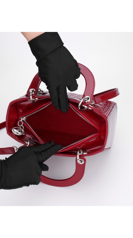 Lady Dior Patent Shoulder Bag Medium