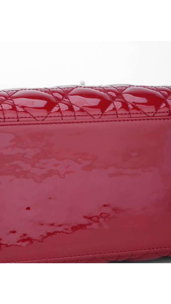 Lady Dior Patent Shoulder Bag Medium