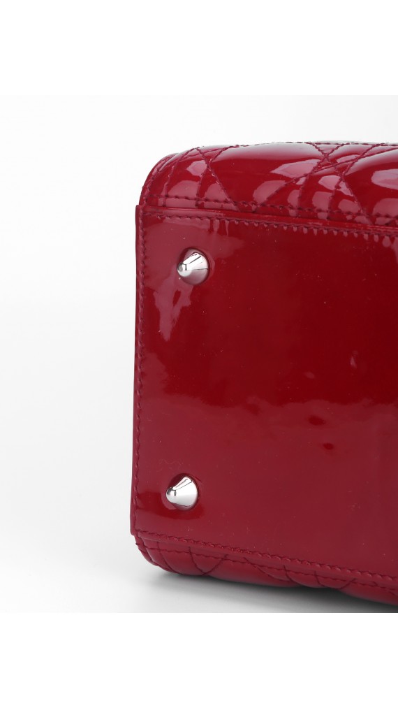 Lady Dior Patent Shoulder Bag Medium