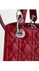 Lady Dior Patent Shoulder Bag Medium