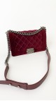 Chanel Boy Old Meidum Velvet Bag