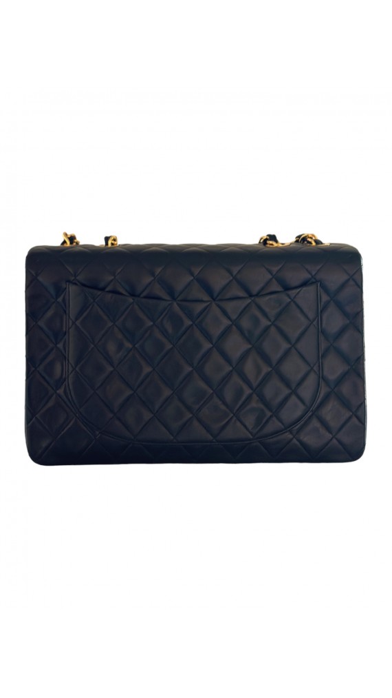 Vintage Chanel Single Flap Bag Size Jumbo