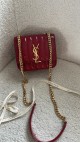 YSL Vicky small quilted patent-leather shoulder bag