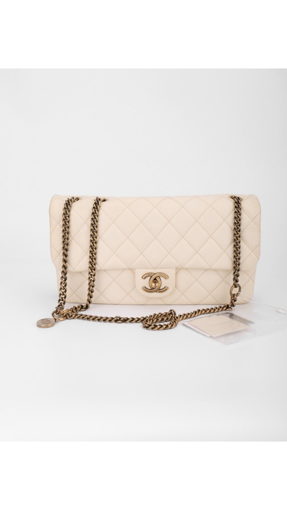 Chanel Single Flap Beige