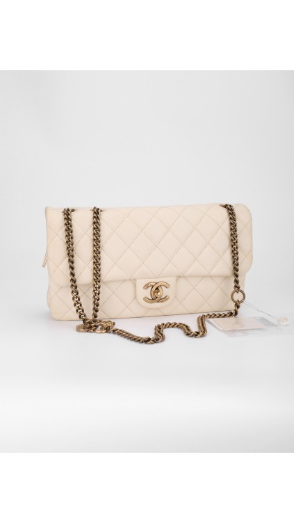 Chanel Single Flap Beige