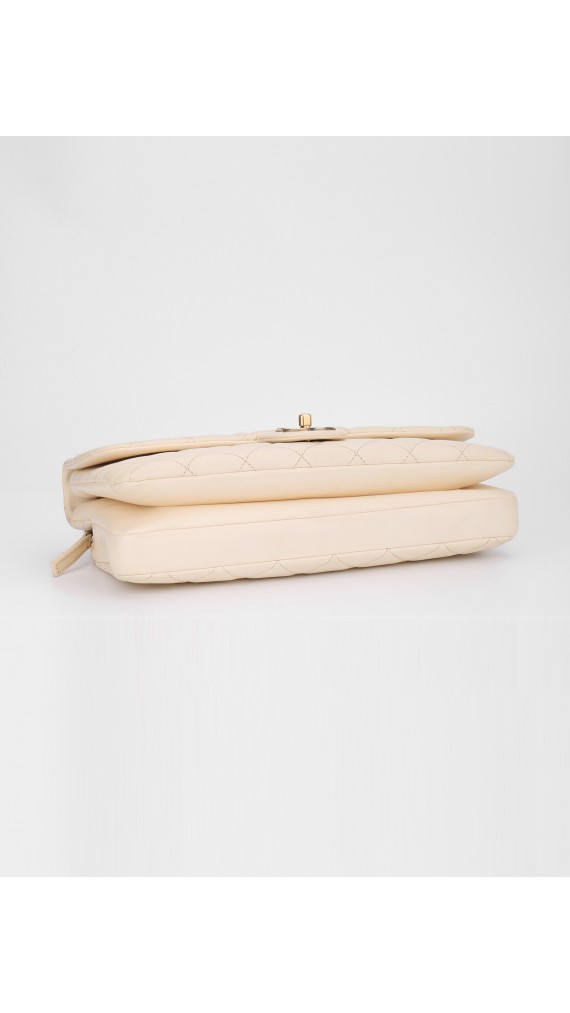 Chanel Single Flap Beige
