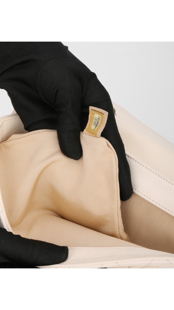 Chanel Single Flap Beige