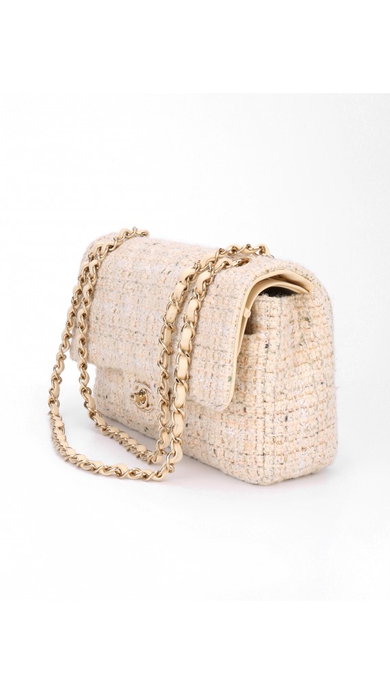 Chanel Classic Double Flap Tweed Bag