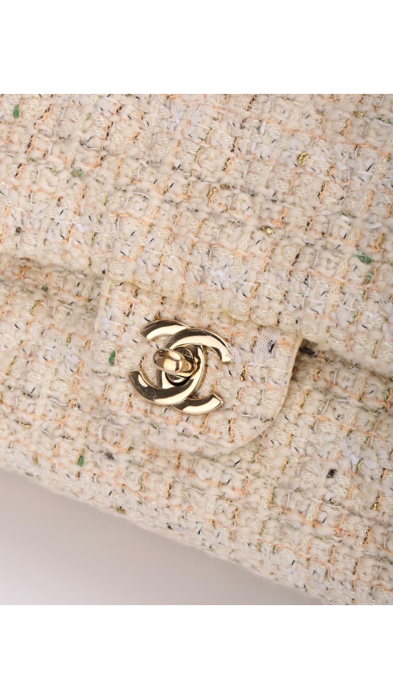 Chanel Classic Double Flap Tweed Bag