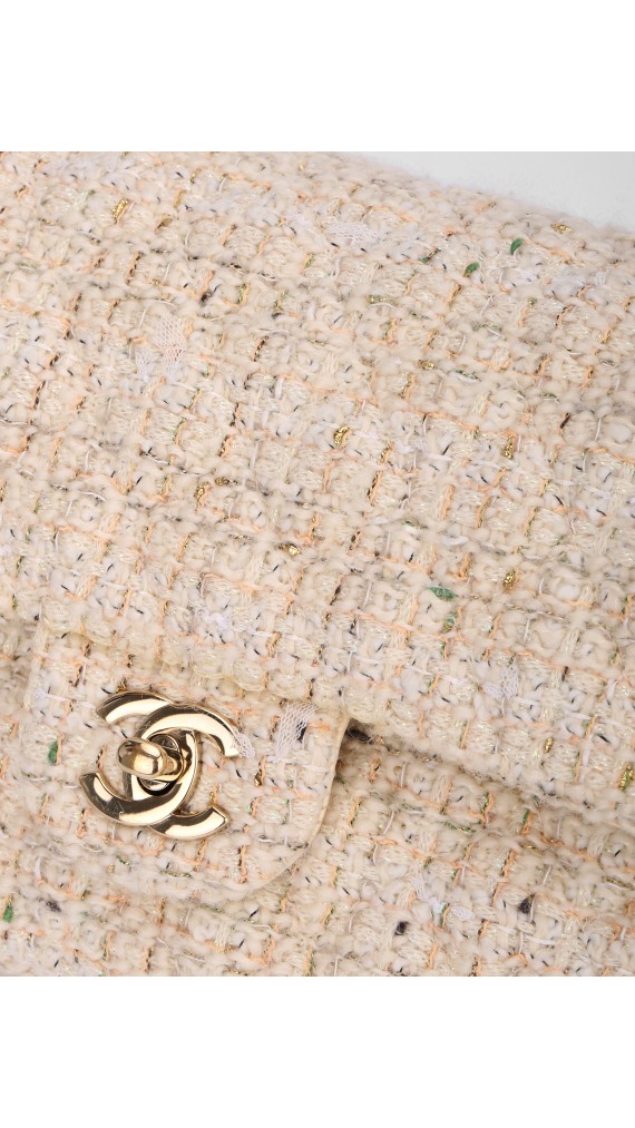 Chanel Classic Double Flap Tweed Bag