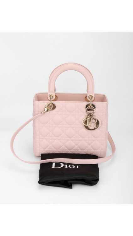 Lady Dior Medium Lyserosa GHW