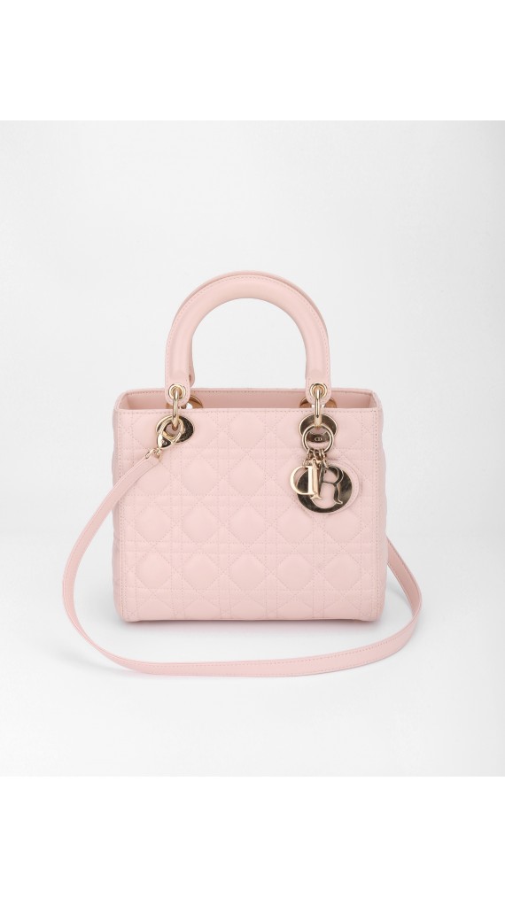 Lady Dior Medium Lyserosa GHW