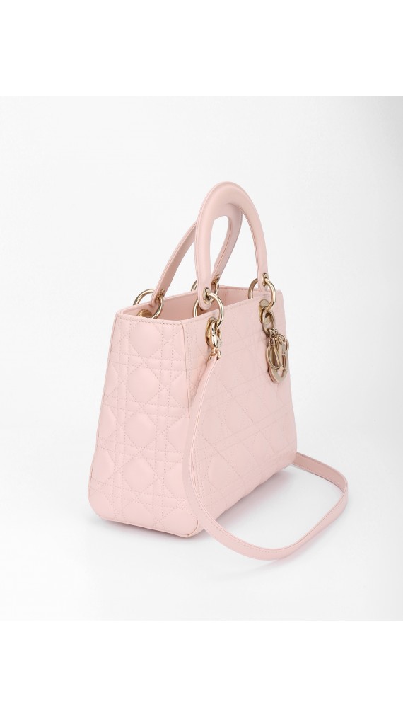 Lady Dior Medium Lyserosa GHW
