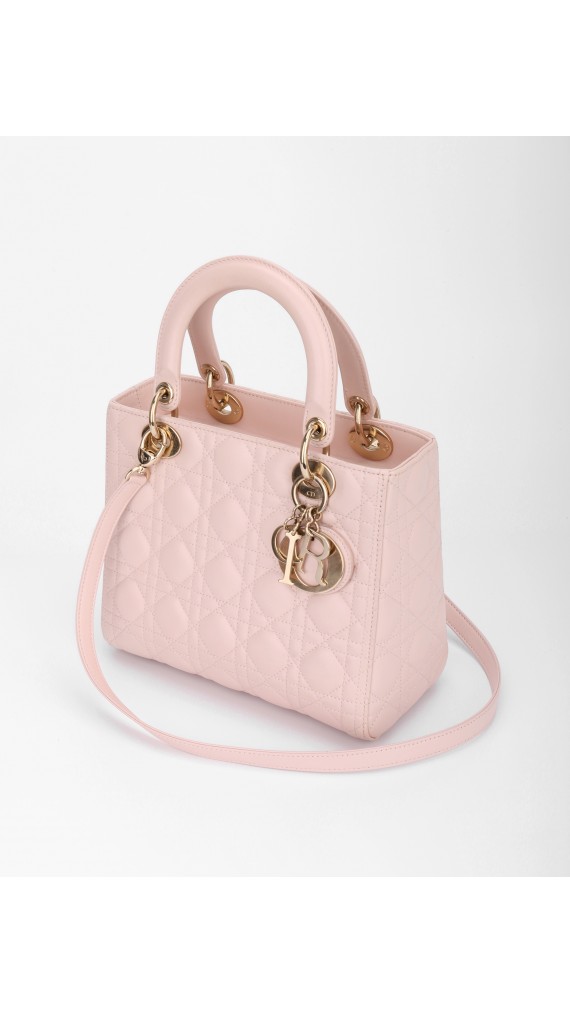 Lady Dior Medium Lyserosa GHW