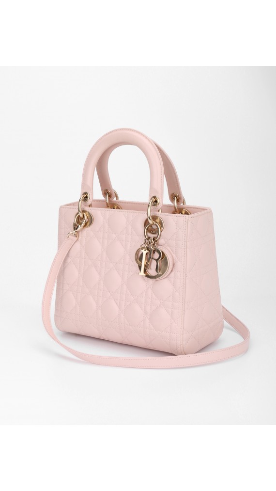 Lady Dior Medium Lyserosa GHW
