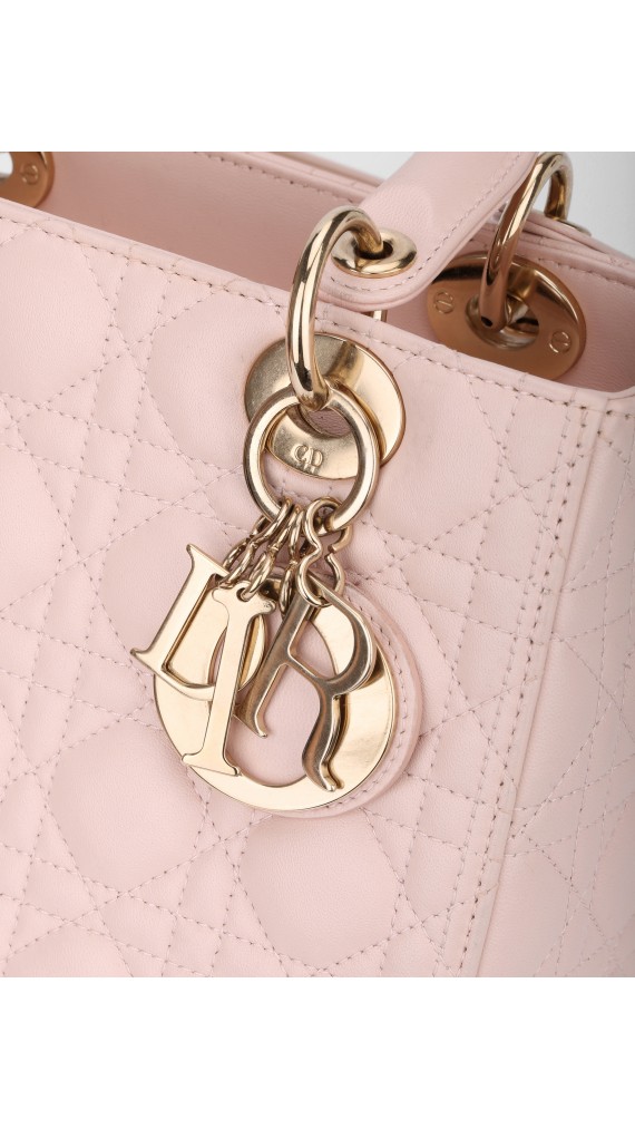 Lady Dior Medium Lyserosa GHW