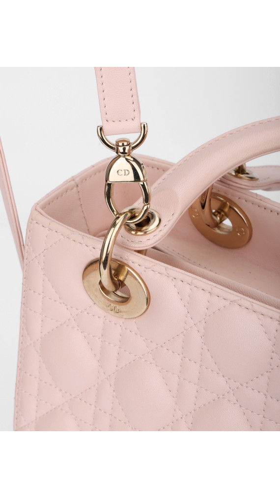 Lady Dior Medium Lyserosa GHW