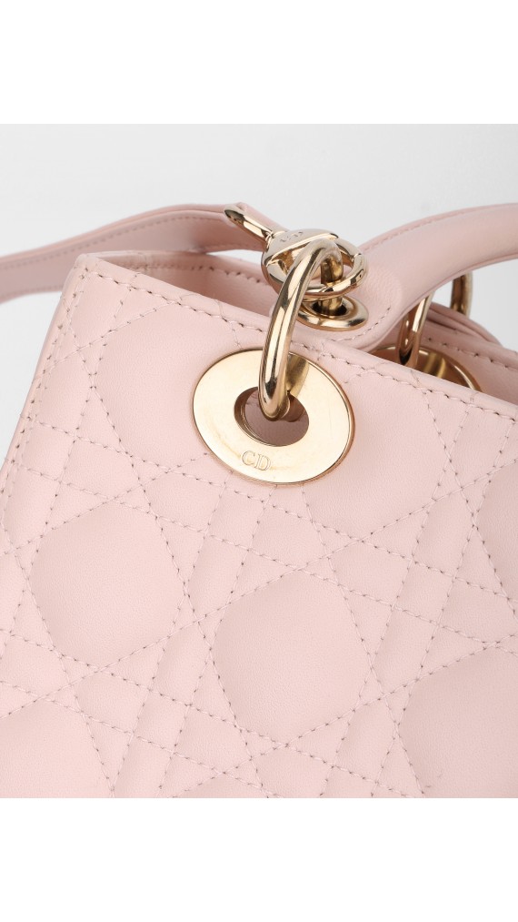 Lady Dior Medium Lyserosa GHW