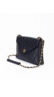 Vintage Chanel Soft Shoulder Bag CC Mørkeblå