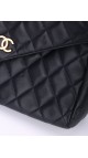 Vintage Chanel Soft Shoulder Bag CC Mørkeblå