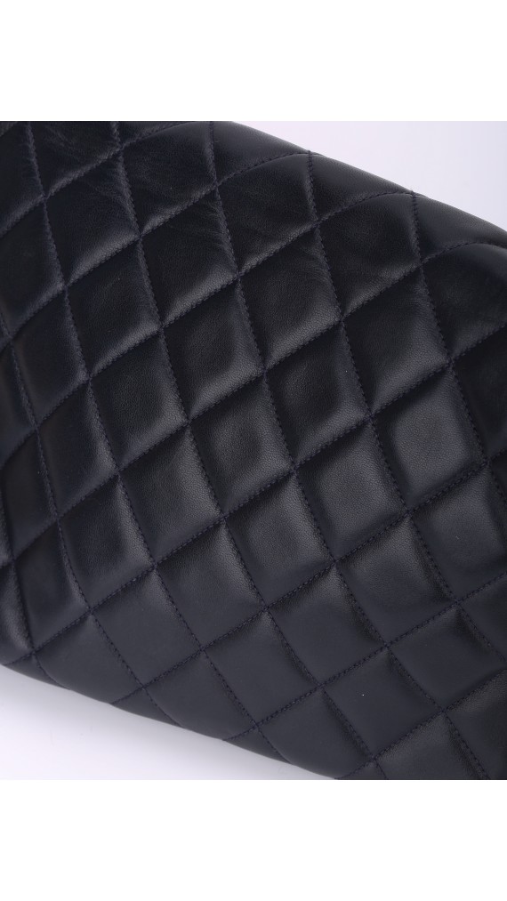 Vintage Chanel Soft Shoulder Bag CC Mørkeblå