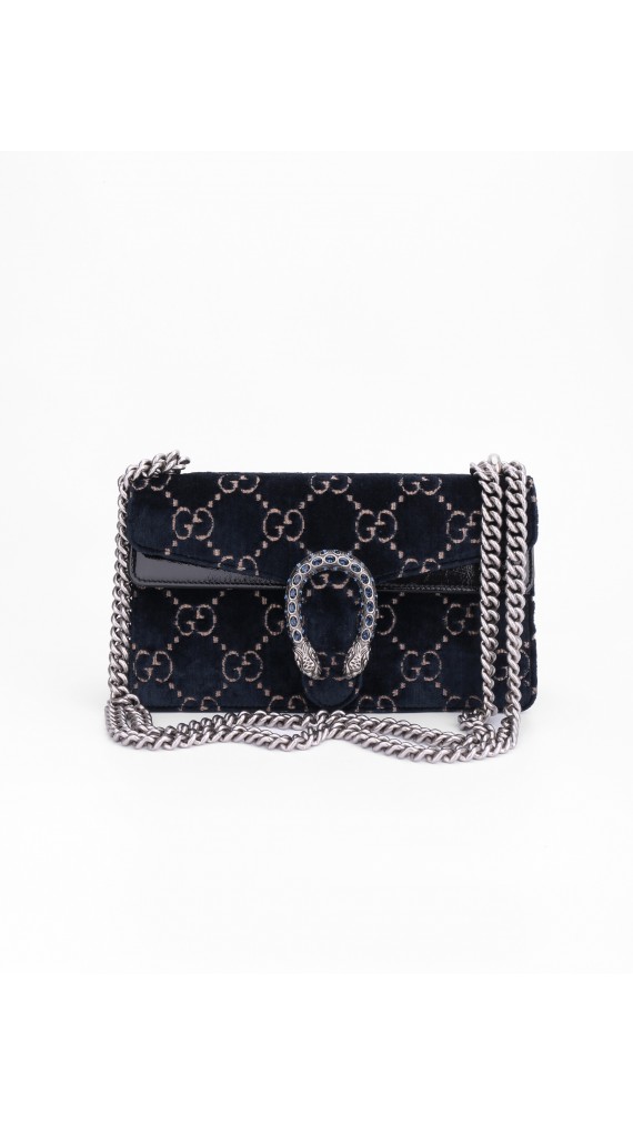 Gucci GG Dionysus Small Blue Velvet