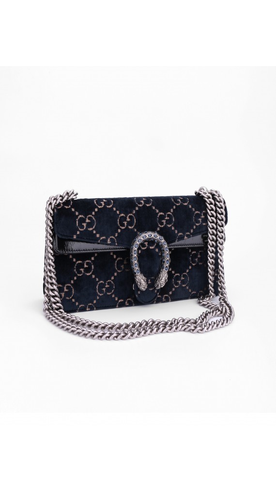 Gucci GG Dionysus Small Blue Velvet