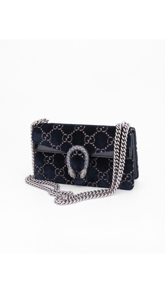 Gucci GG Dionysus Small Blue Velvet
