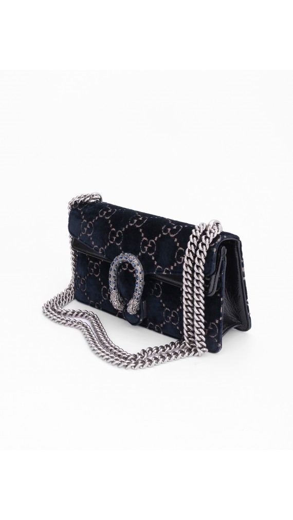 Gucci GG Dionysus Small Blue Velvet