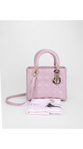 Lady Dior Metallic Pink Bag Size Medium
