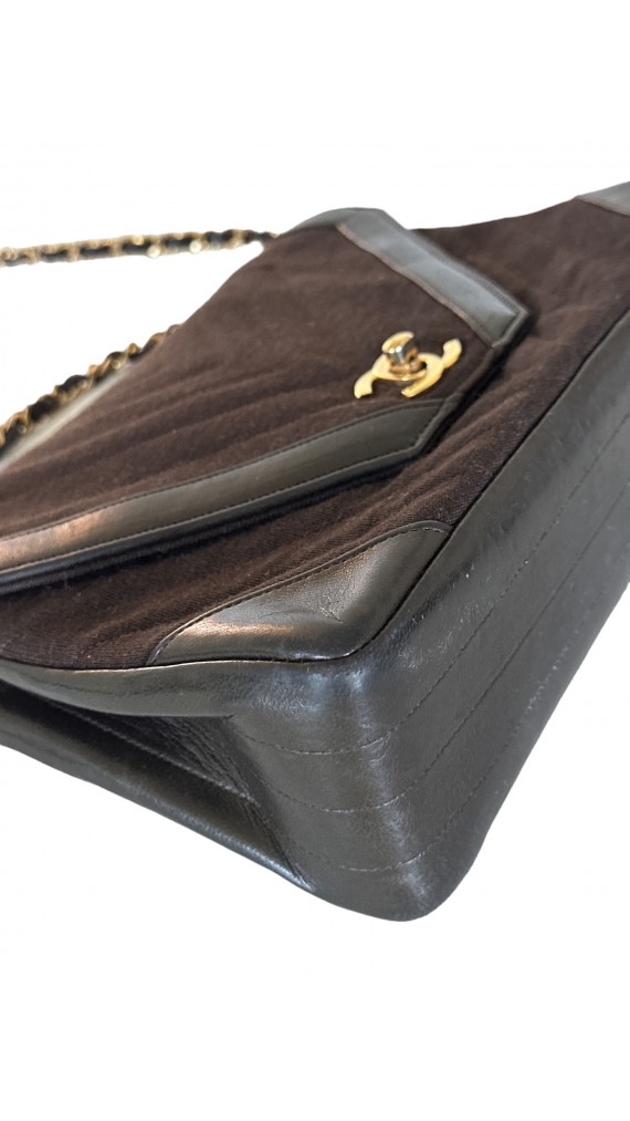 Chanel Chevron Single Flap Shoulder Bag