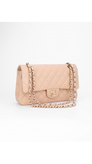 Chanel Double Flap Bag Beige Size Medium