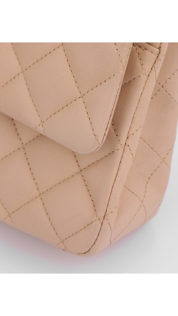 Chanel Double Flap Bag Beige Size Medium