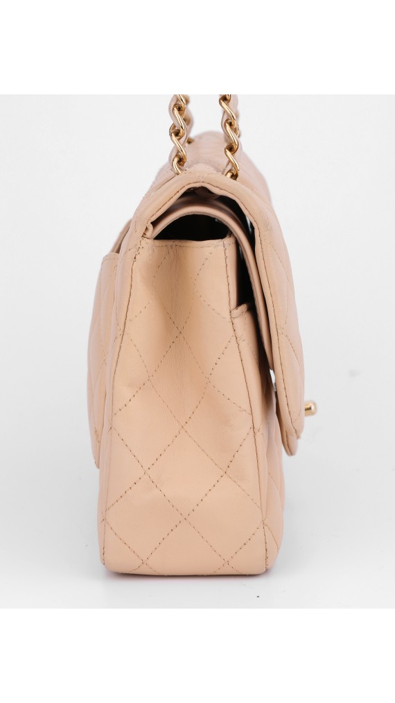 Chanel Double Flap Bag Beige Size Medium