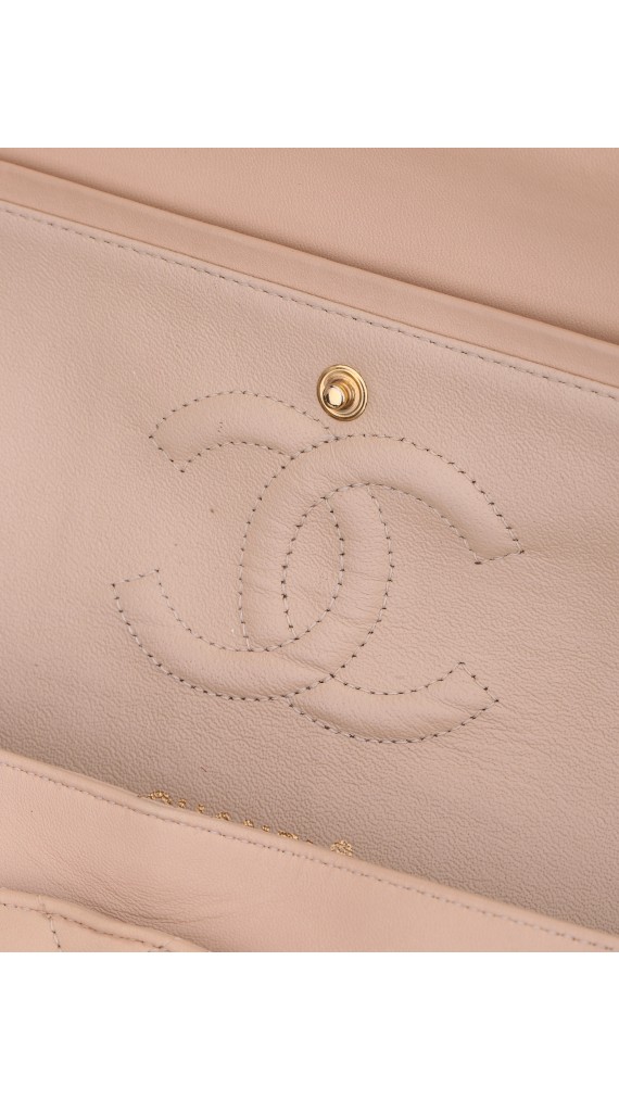 Chanel Double Flap Bag Beige Size Medium