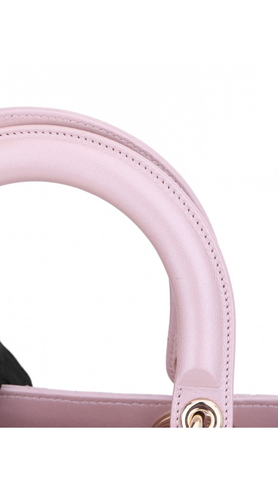Lady Dior Medium Shoulder Bag - Metallic Pink