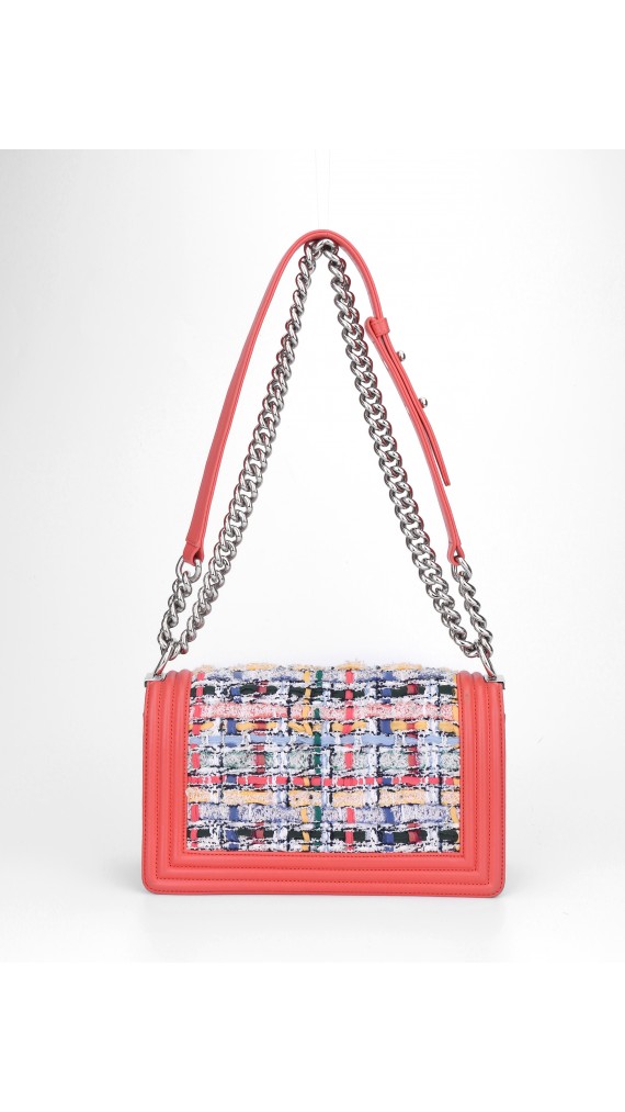 Chanel Boy Bag i Tweed Size Medium