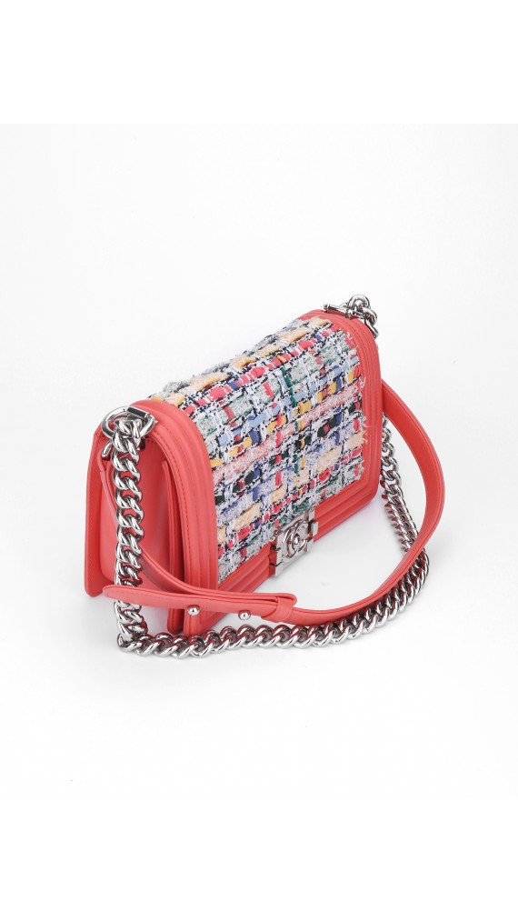 Chanel Boy Bag i Tweed Size Medium