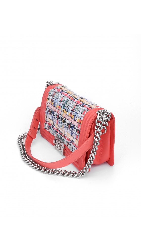 Chanel Boy Bag i Tweed Size Medium