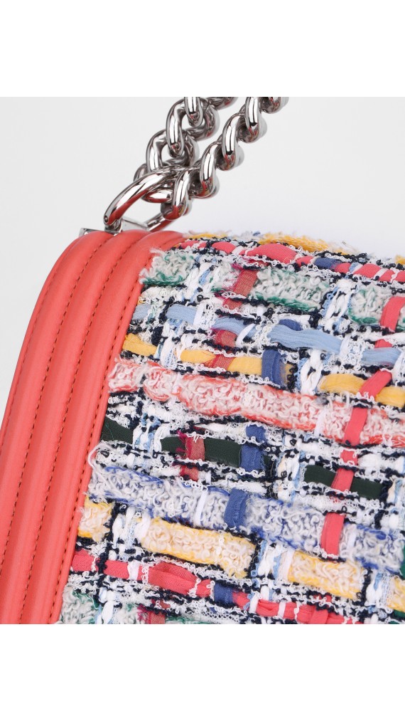 Chanel Boy Bag i Tweed Size Medium